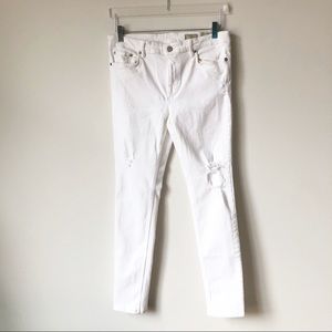 All Saints White Distressed Jeans
